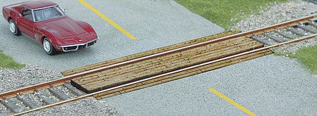 Walthers Scenemaster 4158 HO Scale Wood Grade Crossing -- Laser-Cut Wood Kit - Single