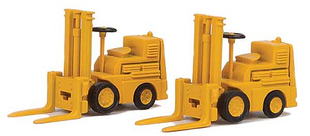Walthers Scenemaster 4164 HO Scale Forklift 2-Pack - Assembled -- Yellow