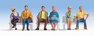 Walthers Scenemaster 6058 HO Scale Seated People pkg(6) -- Set #2