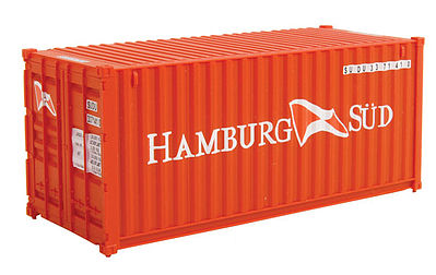 Walthers Scenemaster 8058 HO Scale 20' Corrugated Container - Assembled -- Hamburg Sud