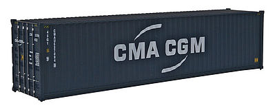 Walthers Scenemaster 8257 HO Scale 40' Hi Cube Corrugated Side Container - Assembled -- CMA-CGM (New Logo)