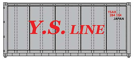 Walthers Scenemaster 8659 HO Scale 20' Smooth-Side Container - Ready to Run -- Y.S. Line (gray, red)