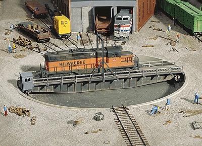 Walthers Cornerstone 3171 HO Scale 90' Turntable -- Kit - Pit Diameter: 13-3/16" 33cm; Bridge Holds Loco Up To 12-3/8" 30.9cm