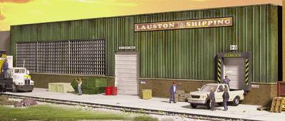 Walthers Cornerstone 3191 HO Scale Lauston Shipping Background Building -- Kit - 19 x 1-1/8 x 4" 48.2 x 2.8 x 10.1cm