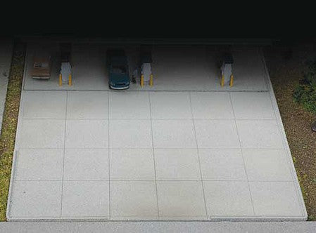 Walthers Cornerstone 3886 N Scale Modern Parking Lot - 8 Sections -- Kit - Each Section: 5-3/4 x 2-7/8 x .050" 14.6 x 7.3 x 0.127cm