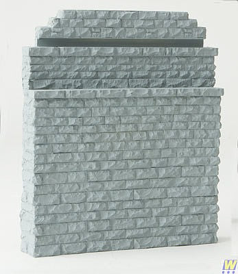 Walthers Cornerstone 4584 HO Scale Double-Track Railroad Bridge Stone Abutment - Resin Casting -- Approximately 5 x 3/4 x 5-7/8" 12.7 x 1.9 x 14.9cm